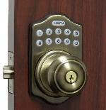 Lockey E Digital Keyless Electronic Knob Door Lock Antique Brass